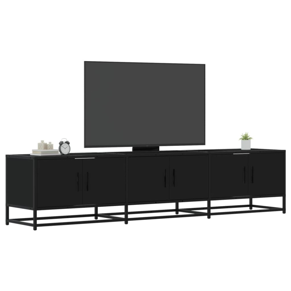 vidaXL Έπιπλο Τηλεόρασης Μαύρο 180x35x41cm Επεξεργασμένο Ξύλο