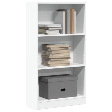 vidaXL Βιβλιοθήκη Λευκή 60x24x109cm από Επεξεργασμένο Ξύλο 1 τεμ.