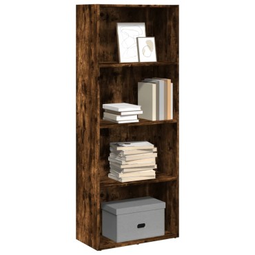 vidaXL Βιβλιοθήκη Καπνιστή Δρυς 60x30x152cm από Επεξεργασμένο Ξύλο 1 τεμ.