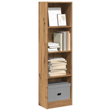 vidaXL Βιβλιοθήκη Αρτισιανή Δρυς 40x24x143cm από Επεξεργασμένο Ξύλο 1 τεμ.
