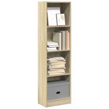 vidaXL Βιβλιοθήκη Sonoma Δρυς 40x24x143cm από Επεξεργασμένο Ξύλο 1 τεμ.