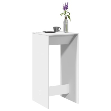 vidaXL Τραπέζι Μπαρ Λευκό 51x50x103,5cm Επεξ. Ξύλο 1 τεμ.