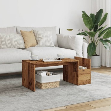 vidaXL Τραπεζάκι Σαλονιού Παλαιό Ξύλο 90x45x35cm Επεξ. Ξύλο 1 τεμ.