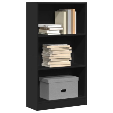 vidaXL Βιβλιοθήκη Μαύρη 60x24x109cm από Επεξεργασμένο Ξύλο 1 τεμ.