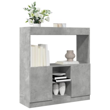 vidaXL Ντουλάπι Γκρι Σκυρ. 92x33x100cm από Επεξεργασμένο Ξύλο 1 τεμ.