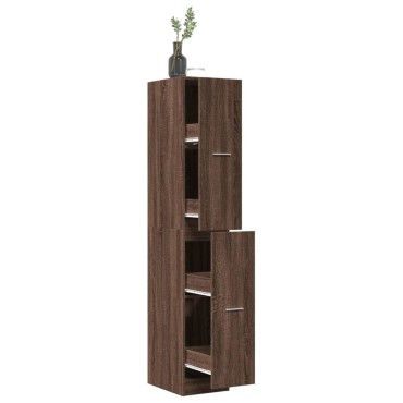 vidaXL Συρταριέρα Γενικής Χρήσης Καφέ Δρυς 30x41x174,5cm Επεξ. Ξύλο 1 τεμ.