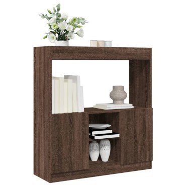 vidaXL Ντουλάπι Καφέ Δρυς 92x33x100cm από Επεξεργασμένο Ξύλο 1 τεμ.