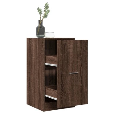 vidaXL Συρταριέρα Γενικής Χρήσης Καφέ Δρυς 40x41x77,5cm Επεξ. Ξύλο 1 τεμ.