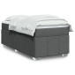 vidaXL Κρεβάτι Boxspring με Στρώμα Σκούρο Γκρι 80x200 εκ. Υφασμάτινο