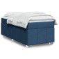 vidaXL Κρεβάτι Boxspring με Στρώμα Μπλε 100 x 200 εκ. Υφασμάτινο