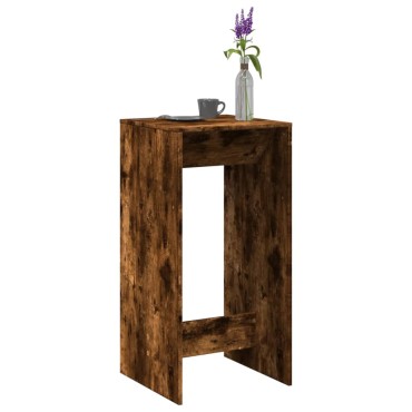 vidaXL Τραπέζι Μπαρ Καπνιστή Δρυς 51x50x103,5cm Επεξ. Ξύλο 1 τεμ.