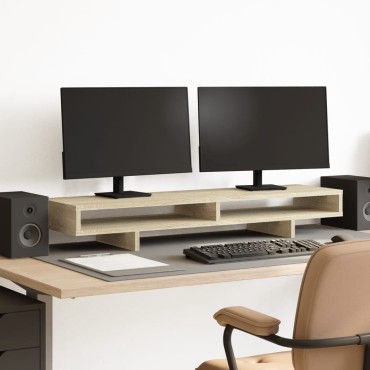 vidaXL Βάση Οθόνης Sonoma Δρυς 100x27x15 εκ. από Επεξ. Ξύλο