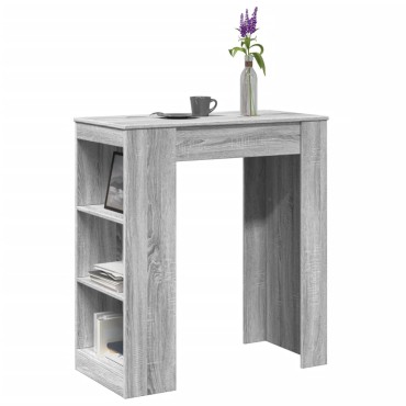 vidaXL Τραπέζι Μπαρ Γκρι Sonoma 95x47x103,5cm από Επεξεργ. Ξύλο 1 τεμ.
