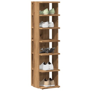 vidaXL Παπουτσοθήκες 2 τεμ. Αρτισιανή Δρυς 28x27x102cm Επεξ. Ξύλο