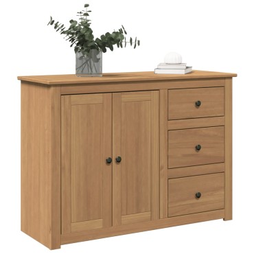 vidaXL Μπουφές με Συρτάρια Panama 112x40x80cm από Μασίφ Ξύλο Πεύκου 1 τεμ.