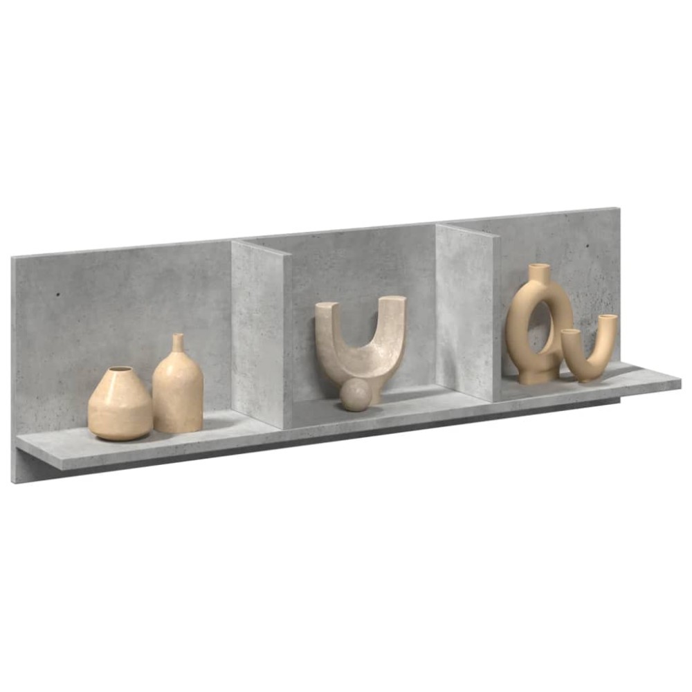 vidaXL Ντουλάπι Τοίχου Γκρι Σκυρ. 100x16,5x30cm Επεξεργασμένο Ξύλο 1 τεμ.