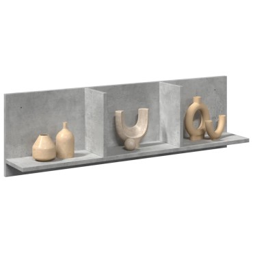 vidaXL Ντουλάπι Τοίχου Γκρι Σκυρ. 100x16,5x30cm Επεξεργασμένο Ξύλο 1 τεμ.
