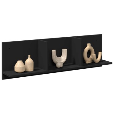 vidaXL Ντουλάπι Τοίχου Μαύρο 100x16,5x30cm από Επεξεργασμένο Ξύλο 1 τεμ.