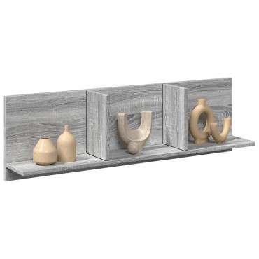 vidaXL Ντουλάπι Τοίχου Γκρι Sonoma 100x16,5x30cm Επεξεργασμένο Ξύλο 1 τεμ.