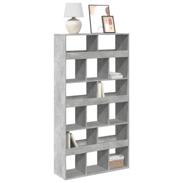 vidaXL Βιβλιοθήκη Γκρι Σκυροδέματος 100x33x187,5cm Επεξεργ. Ξύλο 1 τεμ.