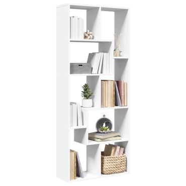 vidaXL Βιβλιοθήκη/Διαχωριστικό Χώρου Λευκό 67x25x161,5cm Επεξ. Ξύλο 1 τεμ.