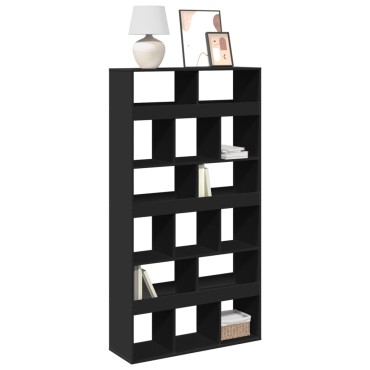 vidaXL Βιβλιοθήκη Μαύρη 100x33x187,5cm Επεξ. Ξύλο 1 τεμ.