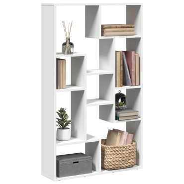 vidaXL Βιβλιοθήκη Λευκή 72x20x120cm από Επεξεργασμένο Ξύλο 1 τεμ.