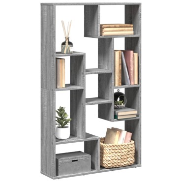 vidaXL Βιβλιοθήκη Γκρι Sonoma 72x20x120cm από Επεξεργασμένο Ξύλο 1 τεμ.