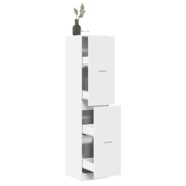 vidaXL Συρταριέρα Γενικής Χρήσης Λευκή 40x41x174,5cm Επεξ. Ξύλο 1 τεμ.
