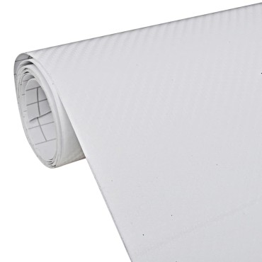 vidaXL Μεμβράνη Αυτοκινήτου 3D Λευκή 100 x 150 εκ.