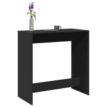vidaXL Τραπέζι Μπαρ Μαύρο 102x50x103,5cm Επεξεργ. Ξύλο 1 τεμ.