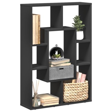 vidaXL Βιβλιοθήκη Μαύρη 63x20x90cm από Επεξεργασμένο Ξύλο 1 τεμ.