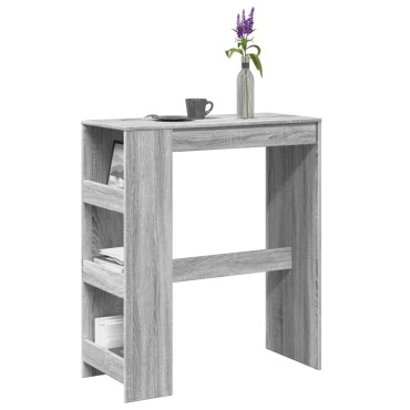 vidaXL Τραπέζι Μπαρ Γκρι Sonoma 90x40x103,5cm από Επεξεργ. Ξύλο 1 τεμ.