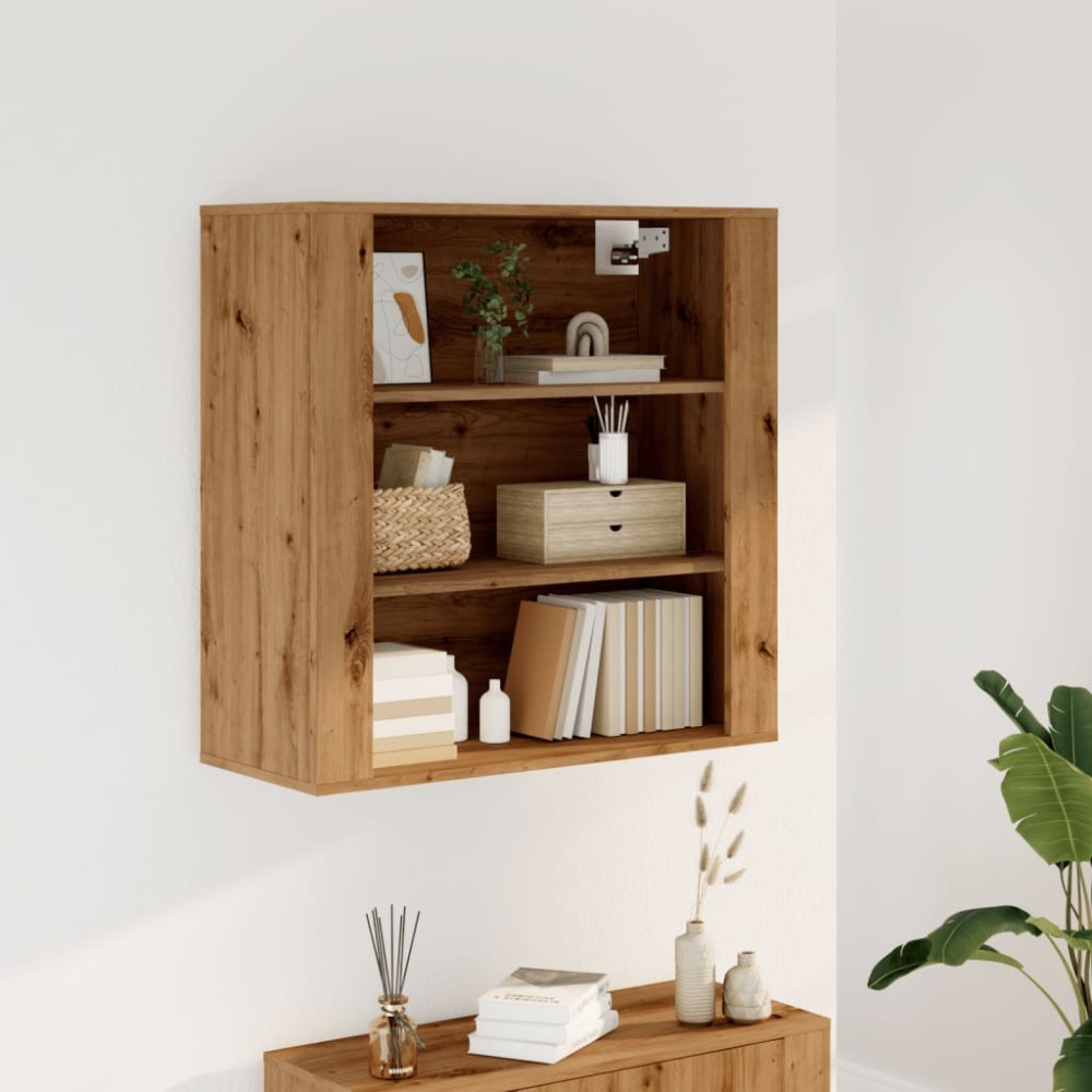 vidaXL Ντουλάπι Τοίχου Αρτισιανή Δρυς 80x33x80cm Επεξεργασμένο Ξύλο 1 τεμ.