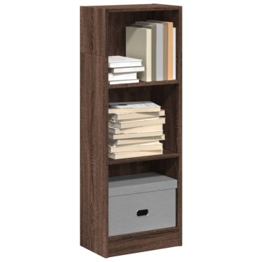 vidaXL Βιβλιοθήκη Καφέ Δρυς 40x24x109cm από Επεξεργασμένο Ξύλο 1 τεμ.