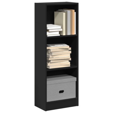 vidaXL Βιβλιοθήκη Μαύρο 40x24x109cm από Επεξεργασμένο Ξύλο 1 τεμ.