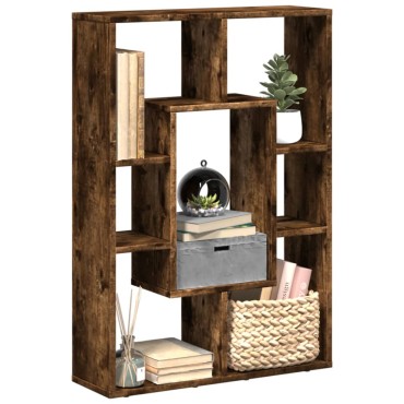 vidaXL Βιβλιοθήκη Καπνιστή Δρυς 63x20x90cm από Επεξεργασμένο Ξύλο 1 τεμ.