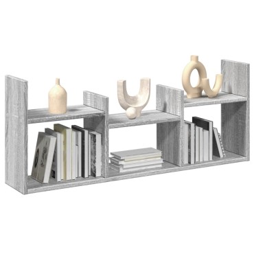 vidaXL Ντουλάπι Τοίχου Γκρι Sonoma 100x18x40cm Επεξεργασμένο Ξύλο 1 τεμ.