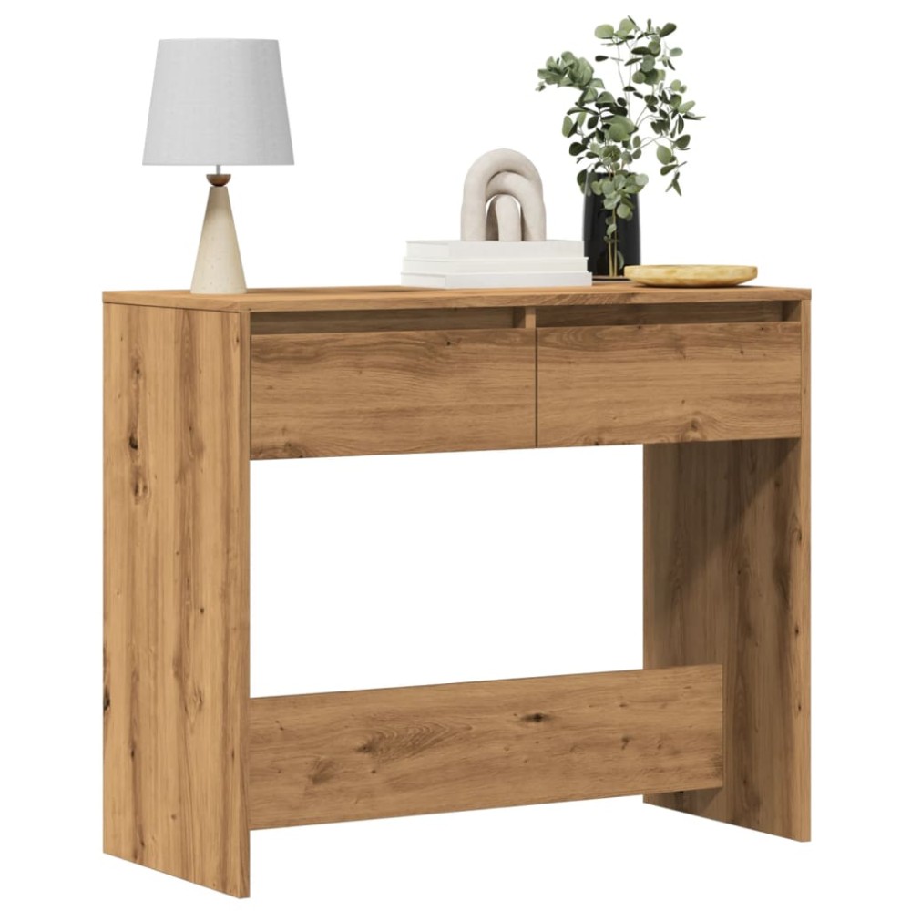 vidaXL Τραπέζι Κονσόλα Αρτισιανή Δρυς 89x41x76,5cm Επεξεργασμένο Ξύλο 1 τεμ.