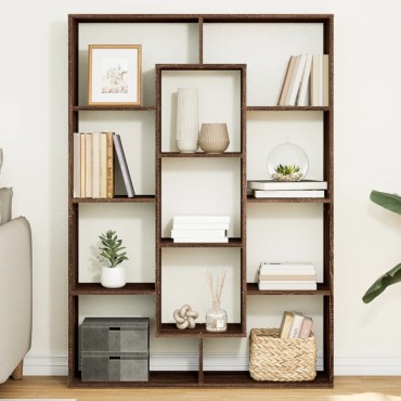 vidaXL Βιβλιοθήκη Καφέ Δρυς 102x29x143cm από Επεξεργασμένο Ξύλο 1 τεμ.