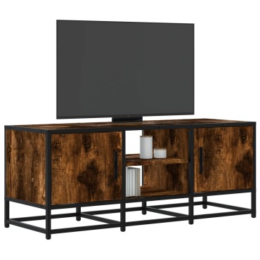 vidaXL Έπιπλο Τηλεόρασης Καπνιστή Δρυς 100x35x41cm Επεξ. Ξύλο/Μέταλλο
