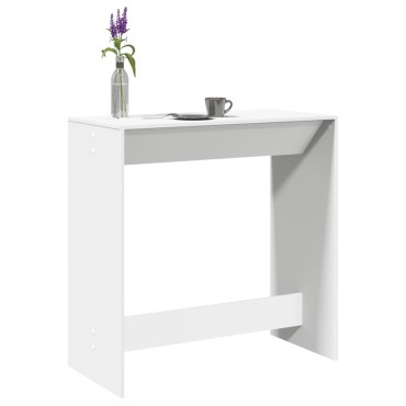 vidaXL Τραπέζι Μπαρ Λευκό 102x50x103,5cm Επεξεργ. Ξύλο 1 τεμ.