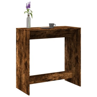 vidaXL Τραπέζι Μπαρ Καπνιστή Δρυς 102x50x103,5cm Επεξεργ. Ξύλο 1 τεμ.