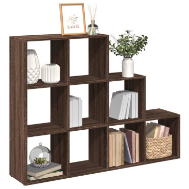 vidaXL Βιβλιοθήκη/Διαχωριστικό Χώρου 3 Επ. 137,5x29x103,5cm Επ. Ξύλο 1 τεμ.
