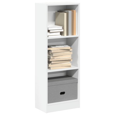 vidaXL Βιβλιοθήκη Λευκή 40x24x109cm από Επεξεργασμένο Ξύλο 1 τεμ.
