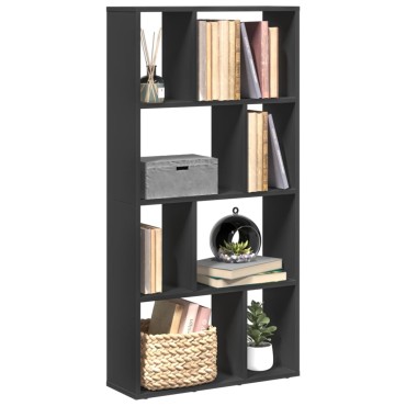 vidaXL Βιβλιοθήκη Μαύρη 60x20x120cm από Επεξεργασμένο Ξύλο 1 τεμ.