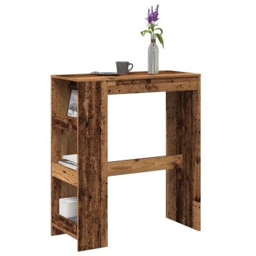 vidaXL Τραπέζι Μπαρ με Ράγες 90x40x103,5cm Επεξεργ. Ξύλο 1 τεμ.