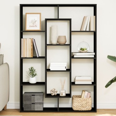 vidaXL Βιβλιοθήκη Μαύρο 102x29x143cm από Επεξεργασμένο Ξύλο 1 τεμ.