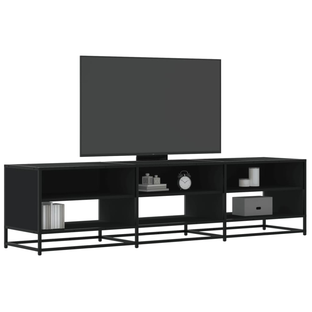 vidaXL Έπιπλο Τηλεόρασης Μαύρο 180x40x46cm από Επεξεργασμένο Ξύλο