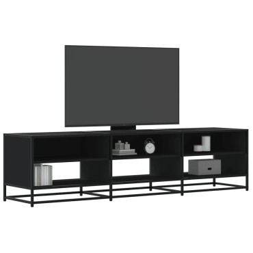 vidaXL Έπιπλο Τηλεόρασης Μαύρο 180x40x46cm από Επεξεργασμένο Ξύλο